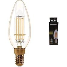 Wheat Grains Global Store E14 LED Filament Lamba, Sarı Işık (2000K), 4W, 360 Lümen + E14 LED Filament Lamba,sarı Işık (2700K), 4W, 470 Lümen, Clear