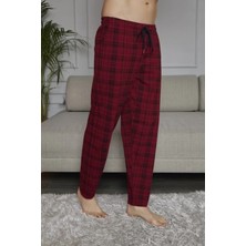 Kly Tek Alt Çok Rahat Ekoseli Pamuk Pijama