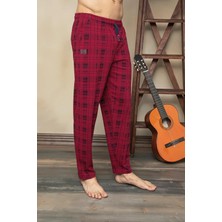 Kly Erkek Bordo Pamuklu Büyük Beden Pijama Altı 152B