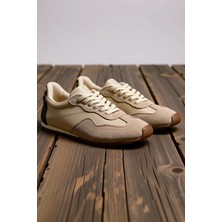 Benerly Kadın Retro Stil Bağcıklı Sneaker Süet Detaylı Konforlu Günlük Spor Ayakkabı Rahat Modern Şık Zarif