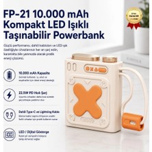Hızlı Store Fp-21 10.000 Mah Kompakt LED Işıklı Taşınabilir Powerbank