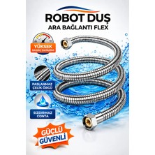 DESIPHON Robot Duş Ara Bağlantı Hortumu 60 cm Flex Hortum Paslanmaz Çelik Örgülü Yüksek Basınçlı