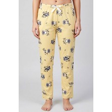 Hadiora Kadın Pastel Sarı Koala Desenli Bambu Pijama Alt