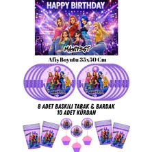Happyloop Party Manifest Manifest Kız Grubu Doğum Günü Tabak , Bardak , Afiş Seti 50X70 cm