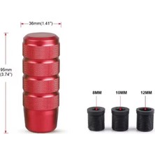 MEGAHAWK Kırmızı Baklalı Vites Topuzu Metal-Spor Araçlar Için 9.5cm Renkli Şık Tasarım