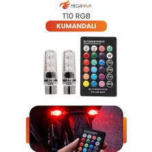 MEGAHAWK T10 Rgb Kumandalı LED Ampul Seti Çok Renkli Araç Içi Park Aydınlatma