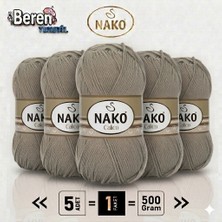 Nako Calico- 12383 Tiramisu- 5'li Paket - 100GR/240M - El Örgü Ipi - Amigurimi-Hırka- Kazak- Şal-Bebek Ipi