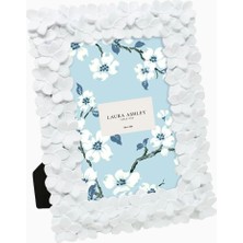 Laura Ashley Çiçek Desenli 4x6 Fotoğraf Çerçevesi Beyaz