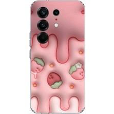 TechTree Tecno Camon 50 Pro 4g Uyumlu Çilekli Pasta Baskılı Silikon Kılıf