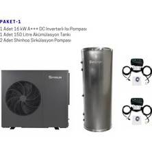 Sprsun 16KW A+++ R32 Dc Inverterlı Isı Pompası Kurulum Paketi -1