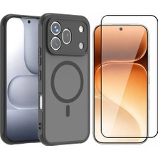 Vendas Honor 600 Pro 5G Kılıf M-Safe Şarj Özellikli Kamera Korumalı Zore Lunex Kapak + Cam Ekran Koruyucu