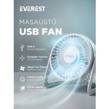 Everest EFN-505 Masaüstü Beyaz Usb Fan (145mmx141mmx105 mm)