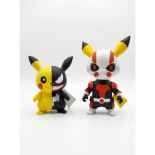 Demirhan3D 🚀⚡ Antman Pikachu & Venom Pikachu Figür Seti | 14 cm + 10 cm Koleksiyonluk 3D Baskı Figürler | Pla Malzeme | Masaüstü Dekor & Hediye