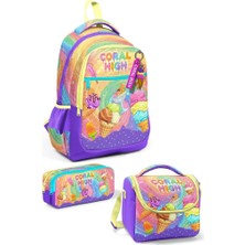 Coral High Kids Milka Dondurma Desenli 3’lü Okul Çanta Seti SET33254