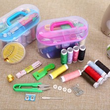Hace Bazaar Özel Kutulu 40 Parça Mini Dikiş Seti Iğne Iplik Balıkçı Makas Mezura Yüzük