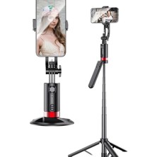 Asfal 3in1, Akıllı Yüz Takipli 360° Dönen Taşınabilir, 180 cm Tripod Bluetooth Kumandalı Selfie Çubuğu