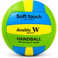 Double W Sports Soft Touch Renkli Hentbol Topu – Yumuşak Dokulu Salon Tipi El Topu – Antrenman ve Oyun Topu
