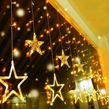 AyrStore Buğz Kumandalı Yıldız Figürlü 12 Sarkıtlı 120 LED Uzaktan Kumandalı Dekor Işık – Masaü