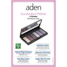 Luord-Store Aden Eyeshadow Palette 6 Shades - 6'lı Göz Farı Paleti Bordeaux Lilac(Mürdüm Lila)