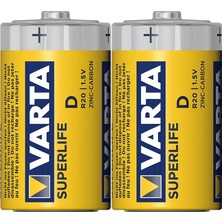 Hace Bazaar Varta Superlife Çinko Büyük D Boy Pil 24'lü Paket