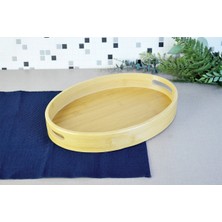 2 Adet Paçi Bambu Oval Derin Tepsi 36X26 cm