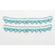 Bodrum Asel El Örgüsü Beyaz Kenar Danteli - 50 cm Pamuklu Dantel Şerit