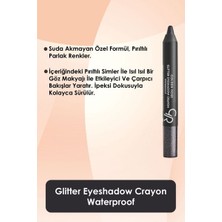 Luord-Store Glitter Eyeshadow Crayon Waterproof No: 55 Midnight Black - Simli Kalem Göz Farı
