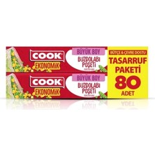 4 Adet Cook Ekonomik Buzdolabı Poşeti Büyük 80'li