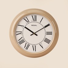 Regal Retro Duvar Saati - Bej - 29 cm