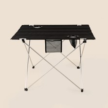 Katlanabilir Kamp Masası - Siyah - 73X55X48 cm