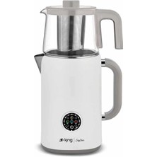 King Kıng Çaystar Dijital Çay Makinesi Beyaz Kcm 387