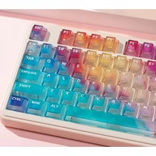 Leaven Nebula Bulutu Keycaps Renkli Sisli Mekanik Rgb Klavye Tuş Takımı