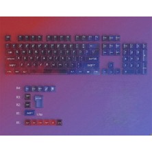 Leaven Nebula Bulutu Keycaps Renkli Sisli Mekanik Rgb Klavye Tuş Takımı