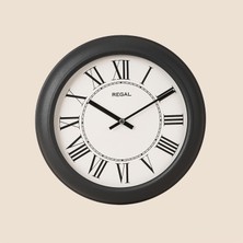 Regal Retro Duvar Saati - Siyah - 29 cm