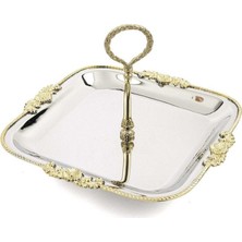 Mikasa Moor Gümüş Gold Işlemeli Sunumluk 24X17CM