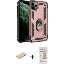 Pileli Store Pilelistore™ iPhone 11 Pro Kılıf Ahenk Klasik Koleksiyonu - Siyah Mat Seramik Nano Ekran Koruyucu + Renkli Kamera Lens Koruma Cam - Mı