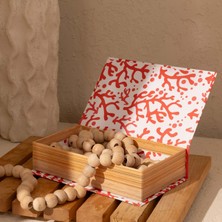 4Nio Mercan Desenli Kitap Kutu - Renkli - 20X12 cm