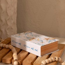 4Nio Deniz Kabuğu Desenli Kitap Kutu - Renkli - 20X12 cm