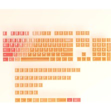 Leaven Klavye Keycaps 163 Tuşlu Günbatımı Şeffaf Tuş Takımı
