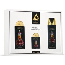 Lattafa Pride Artisan Ethnique Gift Set Edp 100 ml + Edp 20 ml + Body Spray 200 ml Unisex Parfüm Hediye Seti