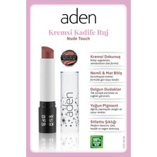 Luord-Store Aden Creamy Velvet Lipstick - Kremsi Kadife Ruj 04 Nude Touch(Gül Kahvesi)
