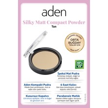 Luord-Store Aden Silky Matt Compact Powder - Ipeksi Mat Pudra 01 Tan(Bronz)