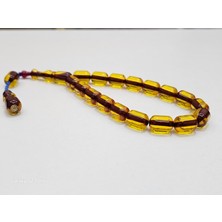 Zeyzun Usta Bilek Boy Efe Maskot Sıkma Kehribar Tespih 16X11 mm Kapsül Kesim
