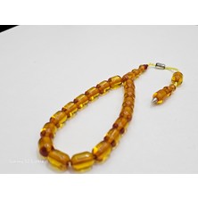 Zeyzun Usta Bilek Boy Efe Maskot Sıkma Kehribar Tespih 16X11 mm Kapsül Kesim