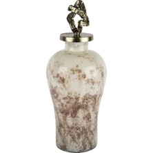 Mikasa Moor Antik Gold Kapak Mor Beyaz Cam Şişe 20X50CM