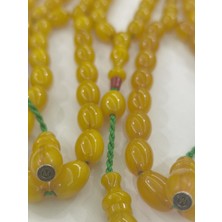 Zeyzun Usta Bilek Boy Efe Maskot Sıkma Kehribar Tespih 15X11 mm Beyzi Kesim