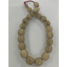 Zeyzun Usta Dört Parmak Boy Efe Maskot Sıkma Kehribar Tespih 12,5X13 mm Fıçı Kesim