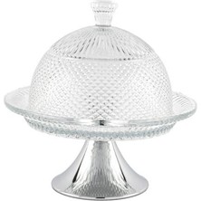 Mikasa Moor Silver Ayak Kapaklı Cam Kek Fanusu 20CM