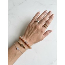 Rose Doğaltaş 10 Mmgüneştaşı  Bileklik   Unisex