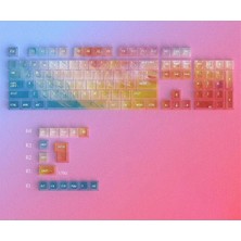 Leaven Nebula Bulutu Keycaps Renkli Sisli Mekanik Rgb Klavye Tuş Takımı